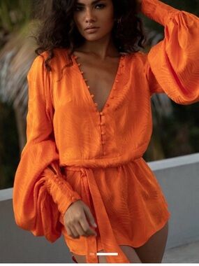 Rat & Boa Harlequin Dress ORANGE